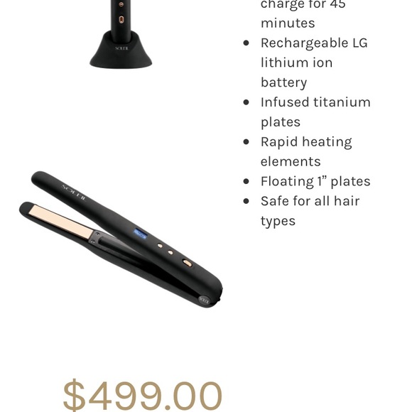 soleil cordless flat iron